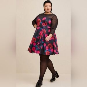 Torrid - Mini Scuba Illusion Neck corset back Dress - size 1 (14/16)